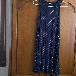 Old Navy Polka Dot Navy Dress Small 16”W x 36”L